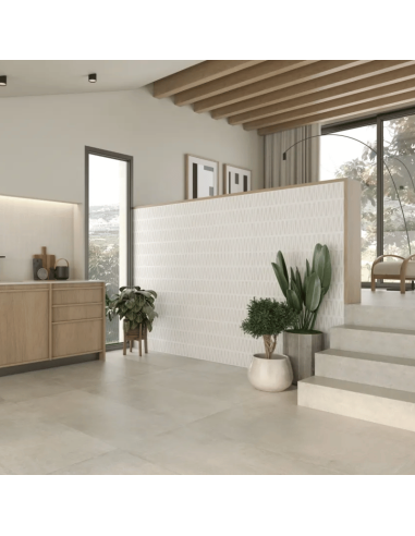 Azulejo pared Terracota Concept white 30x90 cm